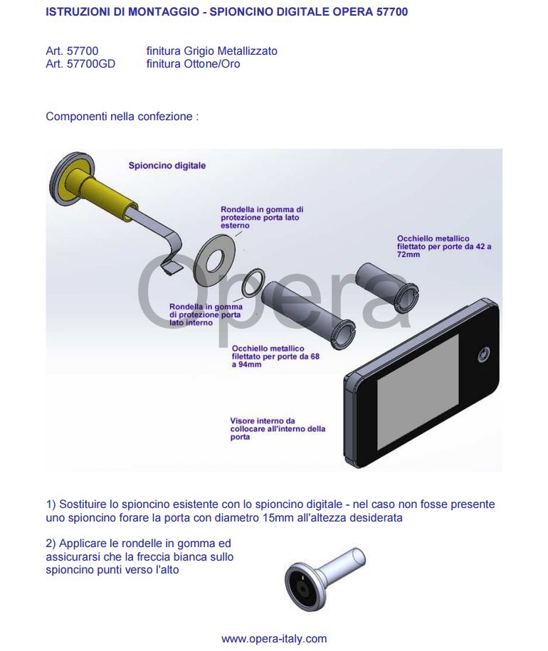 Spioncino digitale OPERA 